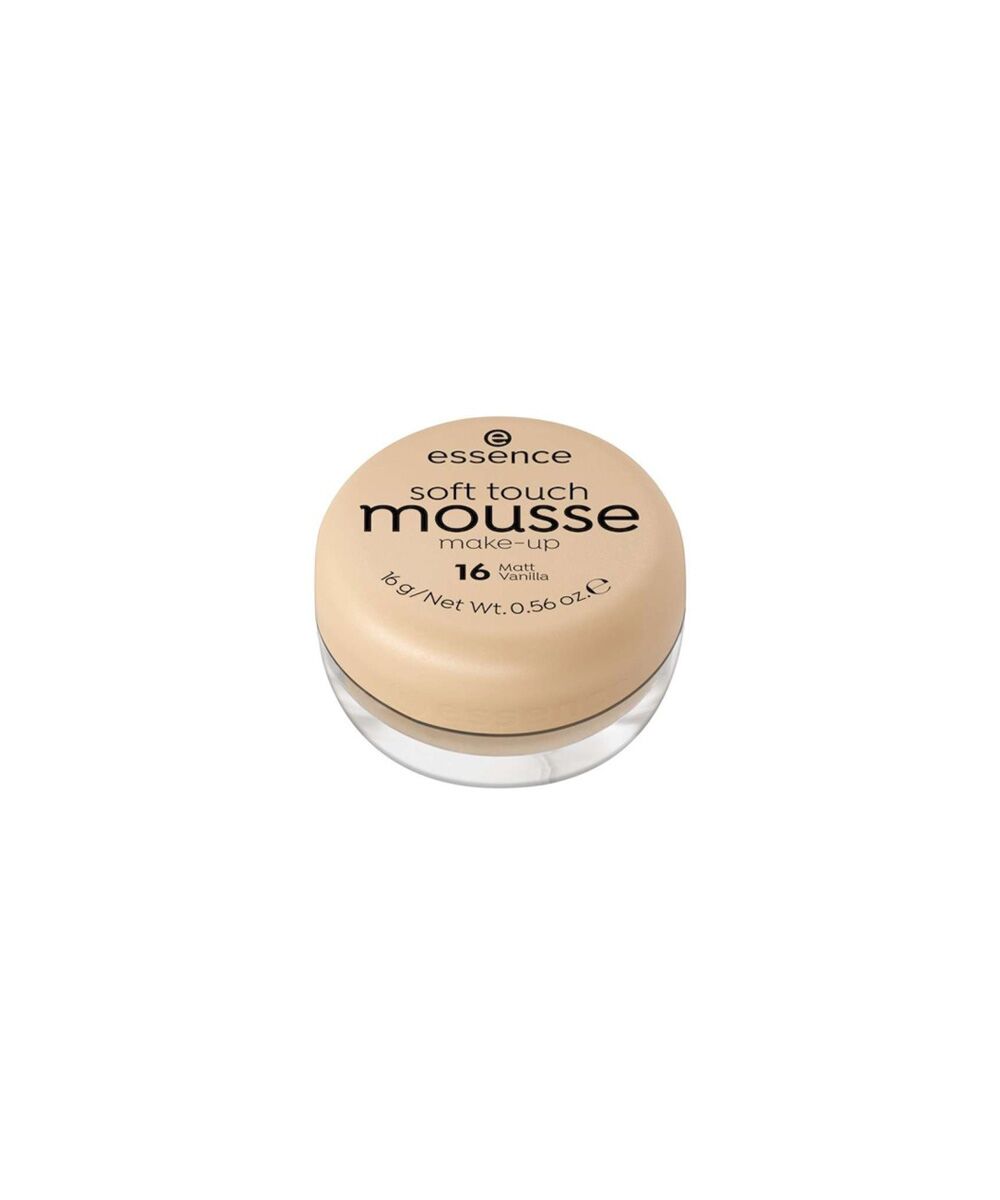 ESSENCE,SOFT TOUCH MOUSSE MAKE-UP, matt vanilla 16, 16 g ايسينس،كريم أساس سوفت تتش موس ميك اب، 16 مات فانيلا ، 16 جرام