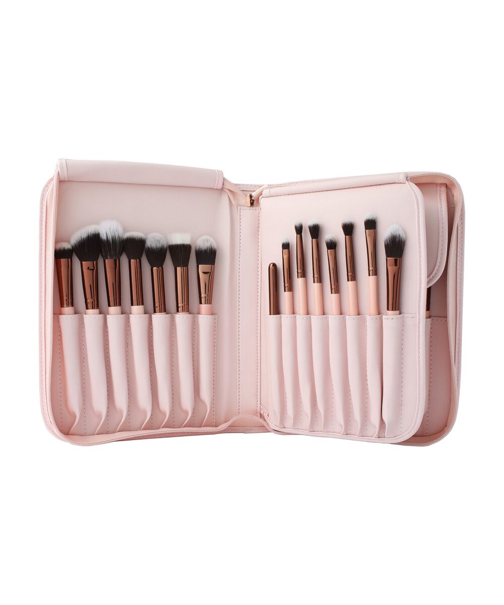 Luxie 30 Piece Brush Set - Rose مجموعة فراشي المكياج باللون الوردي الذهبي ،٣٠ قطعة