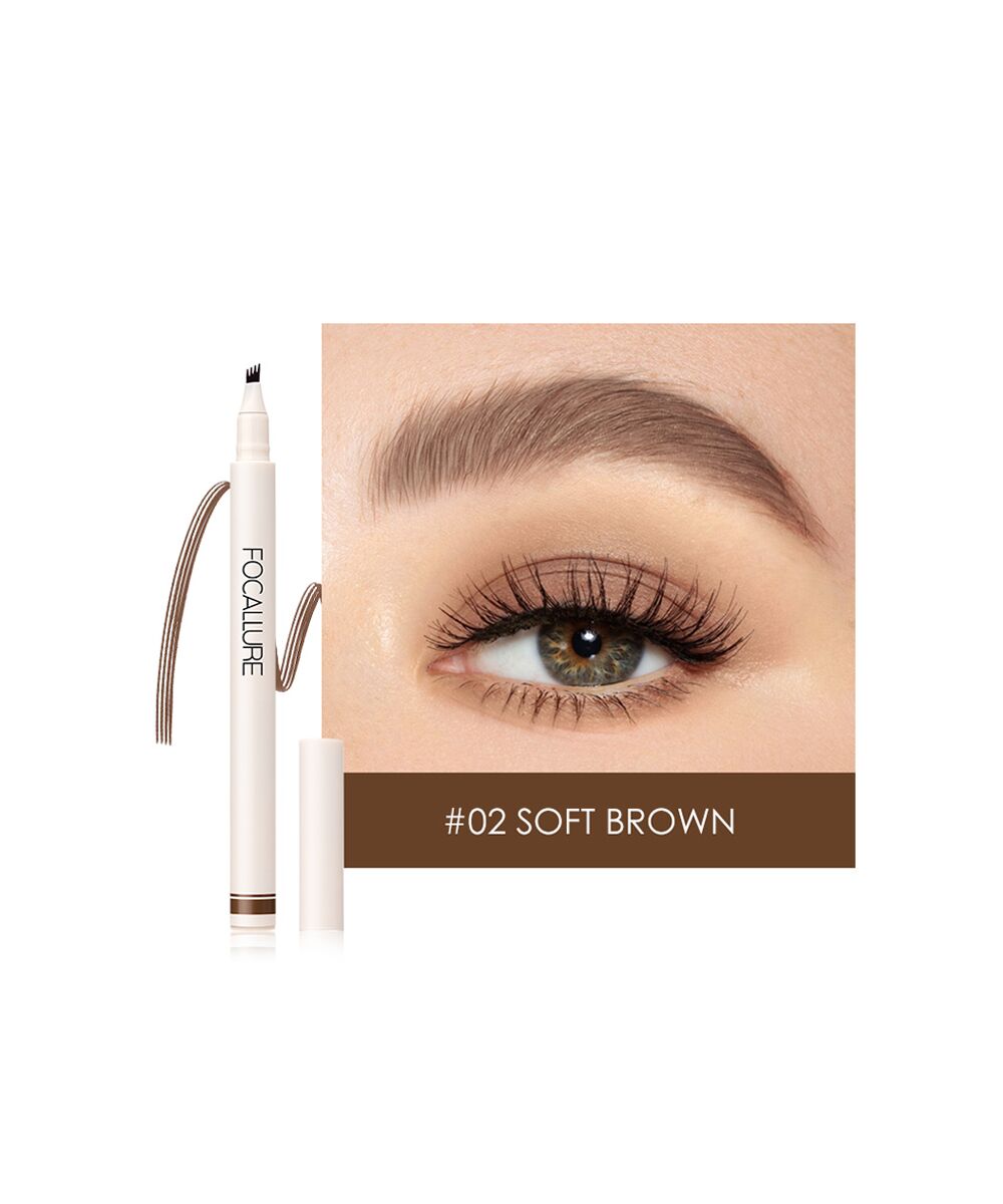 1 FOCALLURE, FLUFFMAX TINTED BROW INK PEN, FA-161, 02 Light brown, 0.6 ml