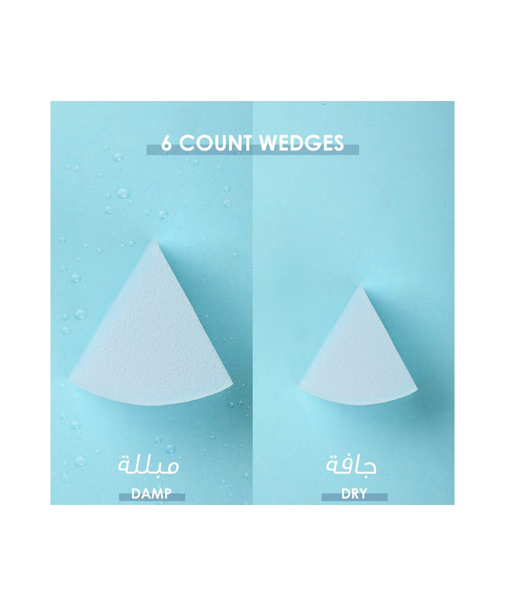 6-Account-WEDGES فوكالور، إسفنجة مكياج ماتش ماكس، FA-136، الأزرق الفاتح 08