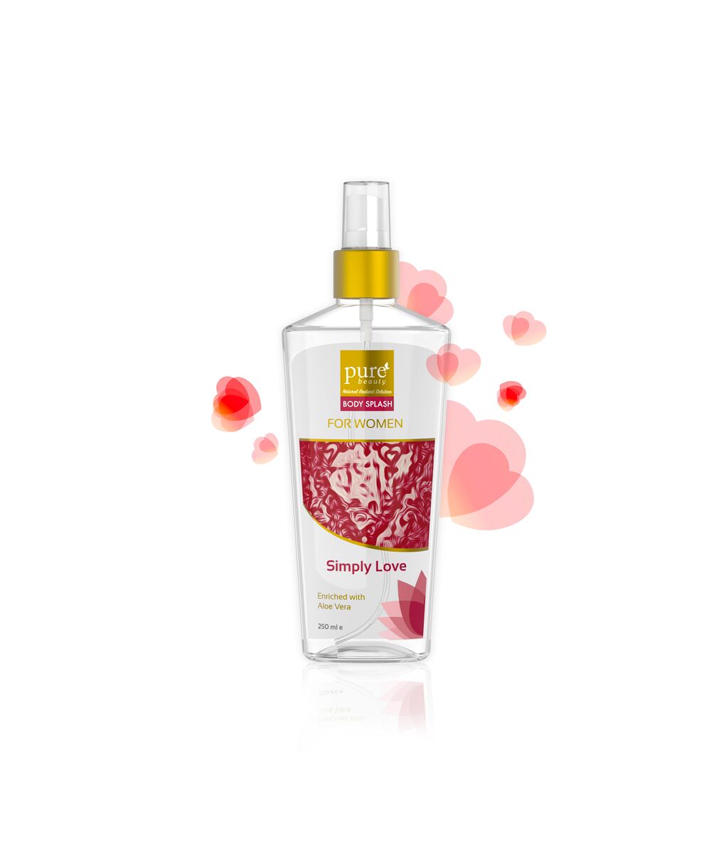 1 Pure beauty, Body Splash, Simply love, 250 ml - For Women